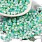 Baking Painted Glass Seed Beads, Bicone, Turquoise, 4.5x4mm, Hole: 1mm, about 6428pcs/pound