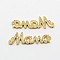 Word Mama Brass Micro Pave Cubic Zirconia Links, For Mother's Day Jewelry Making, Cadmium Free & Nickel Free & Lead Free, Golden, 9x30x2mm, Hole: 1mm