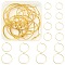 16Pcs 4 Size Brass Hoop Earring Findings, DIY Material for Basketball Wives Hoop Earrings, Golden, 30~45x1.2mm, 4Pcs/size