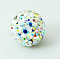 Polymer Clay Rhinestone Beads, Pave Disco Ball Beads, Grade A, Half Drilled, Round, Crystal AB, PP9(1.5.~1.6mm), 6mm, Hole: 1.2mm