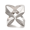 Brass Micro Pave Cubic Zirconia Rings RJEW-R141-01P-1