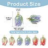 6Pcs 3 Colors Transparent Acrylic Pendants SACR-YW0002-09-3