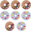 BENECREAT 8Pcs 2 Colors Felt Needle Felting Doughnut Ornaments AJEW-BC0001-97-1