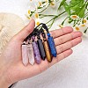 Natural Obsidian Bullet Pendant Necklace JN1043C-2