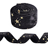 3M Double Sided Star Gold Stamping Flannelette Ribbons for Sewing Craft SRIB-GF0001-55C-7