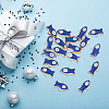 Light Gold Plated Alloy Enamel Beads ENAM-WH0001-24-7
