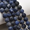 Natural Sodalite Beads Strands G-Q462-8mm-07-7