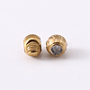 201 Stainless Steel Corrugated Beads STAS-S103-17A-G-2