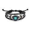 Imitation Leather Triple Layer Multi-strand Bracelets FS-WGC42D3-03-1