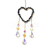 Heart Natural Lapis Lazuli Chips Hanging Ornaments HJEW-G024-01H-2