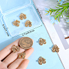 10Pcs Brass Pendants Rhinestone Settings KK-BBC0014-39-3