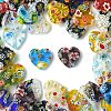 2 Strands Handmade Millefiori Glass Heart Bead Strands LK-CJ0001-01-1