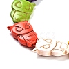 Owl Synthetic Turquoise Beads Strands TURQ-I010-28-5