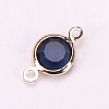 Brass Pave Glass Connector Charms FIND-WH0420-93KCG-06-1