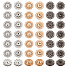 24 Sets 3 Colors Zinc Alloy Snap Buttons FIND-NB0003-68-1