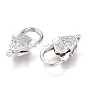 Brass Micro Pave Cubic Zirconia Lobster Claw Clasps ZIRC-O038-24P-2