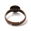 Mixed Color Adjustable Brass Pad Ring Findings EC541-14-M-3
