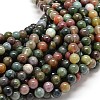Natural Indian Agate Round Bead Strands X-G-P075-40-10mm-1