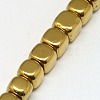 Electroplate Non-magnetic Synthetic Hematite Beads Strands G-J172-3x3mm-07-3