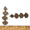 Flat Round & Fan Poplar Wood Big Pendants WOOD-G019-03B-3