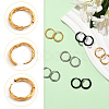 18Pcs 3 Colors 303 Stainless Steel Twist Hoop Earrings for Women EJEW-SC0001-81B-3