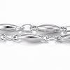 Tarnish Resistant 304 Stainless Steel Bar Link Chains CHS-H009-18P-1