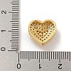 Rack Plating Brass Micro Pave Cubic Zirconia Beads KK-C074-66G-02-3