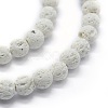 Synthetic Lava Rock Round Beads Strands G-E508-04-10mm-1-3