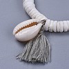 Cotton Thread Tassels Charm Bracelets BJEW-JB04385-01-2