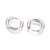 Tarnish Resistant 202 Stainless Steel Huggie Hoop Earrings A-EJEW-F111B-13mm-P-2