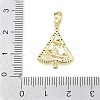 Christmas Brass Micro Pave Cubic Zirconia Pendants KK-H518-03C-G-3