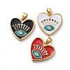 Brass Micro Pave Cubic Zirconia Pendants KK-G363-34G-1