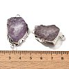 Raw Rough Natural Dyed Quartz Crystal Links Connector Charms G-K189-04S-03-3