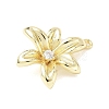 Brass Micro Pave Clear Cubic Zirconia Pendants KK-Z106-01G-04-2