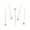 Brass Micro Pave Clear Cubic Zirconia Head Pins KK-M306-09G-03-2