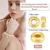 Flat Round 925 Sterling Silver Spacer Beads STER-BBC0005-56A-G-2