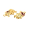 Rack Plating Brass Micro Pave Cubic Zirconia Connector Charms KK-D087-07G-3