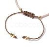 Glass Braided Bead Bracelets BJEW-JB11419-03-4