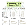 12Pcs 3 Size 925 Sterling Silver Snap on Bails STER-CN0001-20-2