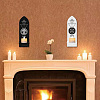 Boho Style Wall Mounted Wood Candle Holder Stand AJEW-WH0378-005-6