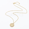 Brass Micro Pave Clear Cubic Zirconia Pendant Necklaces NJEW-J059-01B-2