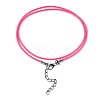 Waxed Cotton Cord Necklace Making MAK-S034-022-3