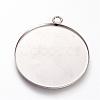 Tarnish Resistant 201 Stainless Steel Pendant Cabochon Settings STAS-T004-015-1