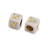 Opaque Acrylic Beads OACR-H046-01D-2