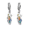 Rack Plating Alloy Enamel European Dangle Charms MPDL-N039-041-1