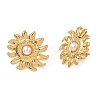 201 Stainless Steel Stud Earrings EJEW-D354-08G-03-4
