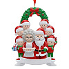 Resin Santa Claus Family Pendant Decorations XMAS-PW0006-06-1