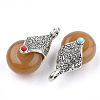 Tibetan Style Resin Pendants X-RESI-T022-16-3