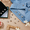 20Pcs Flower Alloy Rhinestone Lapel Pin Backs for Backpack Clothes JEWB-FH0002-72P-4