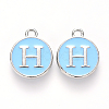 Platinum Plated Alloy Enamel Charms X-ENAM-S118-04H-P-1